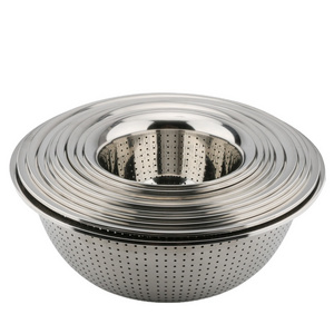 Hot sell kitchen multifunction stainless steel colander pusta stainless steel colander basket/sink