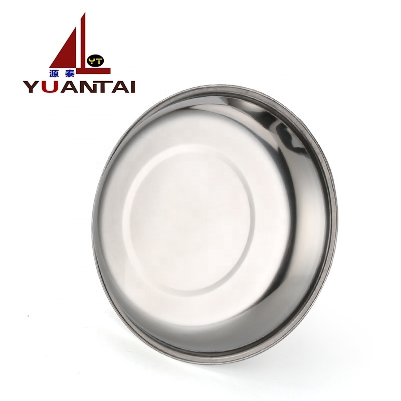 Round stainless steel Food Dishes for restaurants dinnerware bread tray serving plates