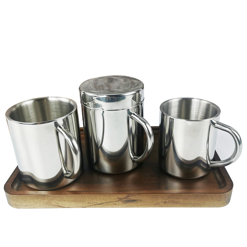 304 stainless steel travel coffee and tea cup camping kindergarten office and canteen mug