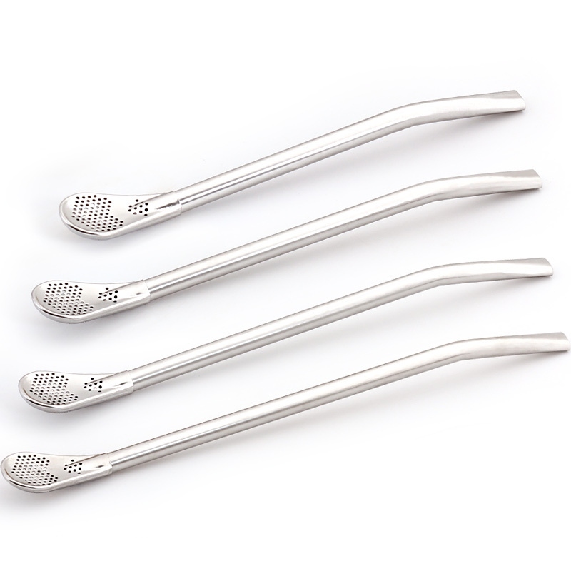 Yuantai hot selling OEM/ODM 304 stainless steel spoon and straw for beverage