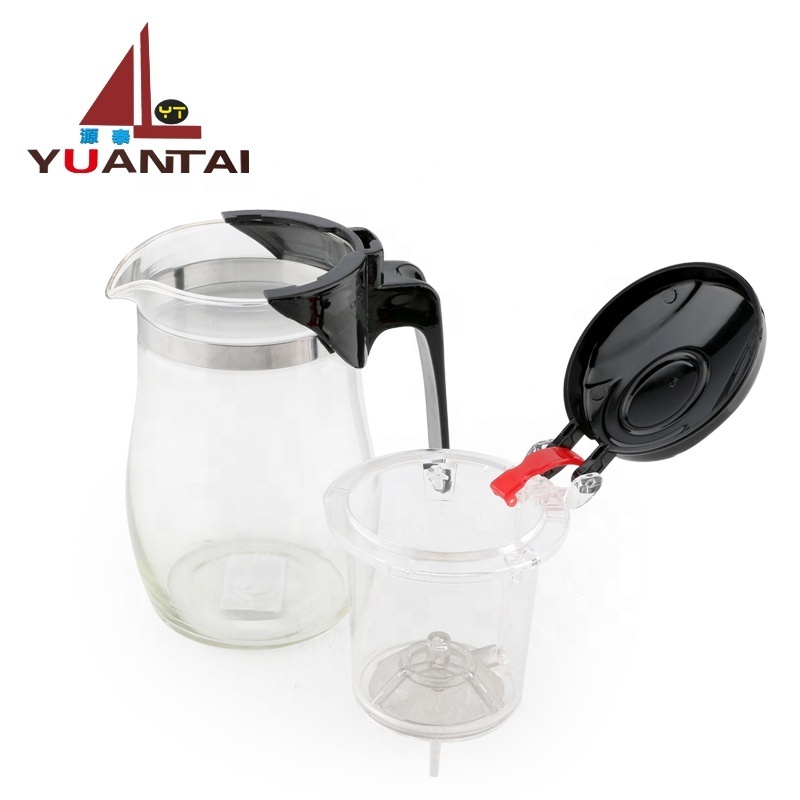 Factory price clear glass teapot stainless steel teapot infuser glass teapot