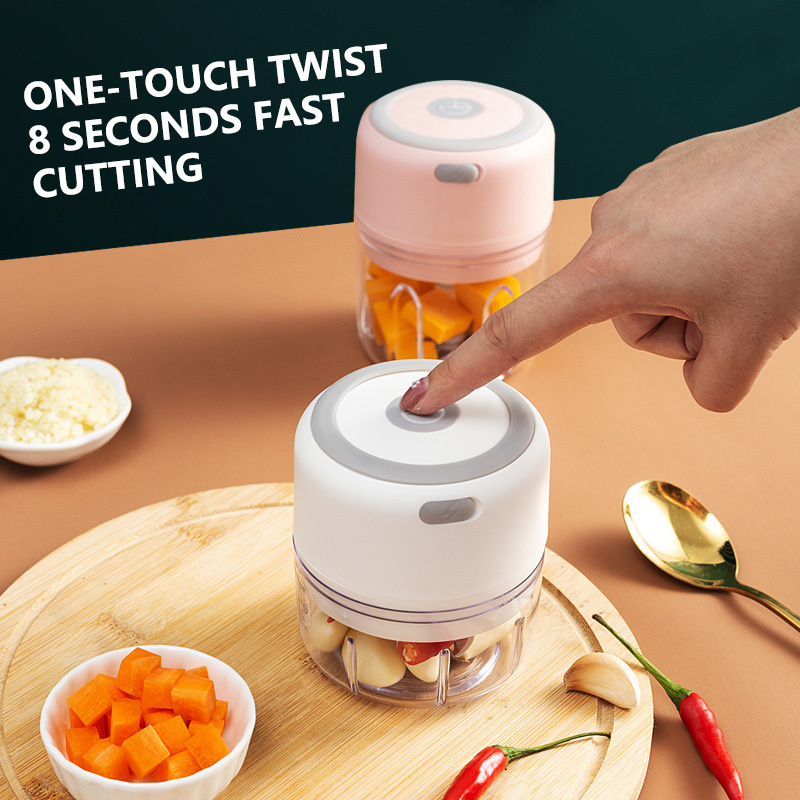 Automatic garliczoom crusher press food slicer speedy blender mincer meat masher usb wireless electric mini garlic chopper