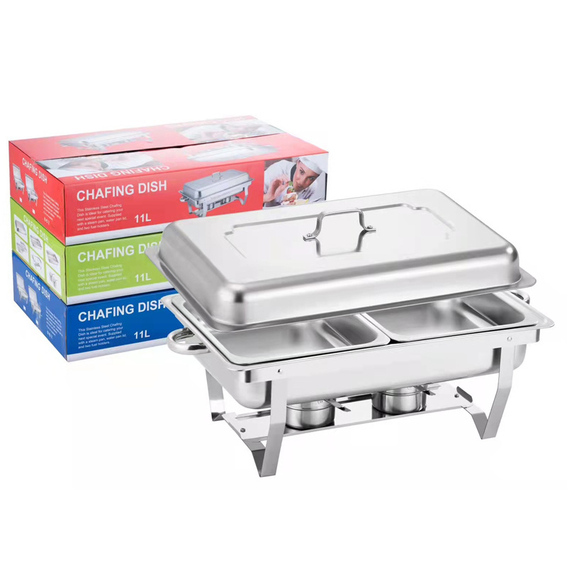 Factory outlet Thickening square buffet stove stainless steel buffet food warmer chafing dish