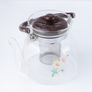 1200ML Tea Kettle and Glass Teapot with Removable Loose Tea Infuser Stovetop Safe Glass teapot