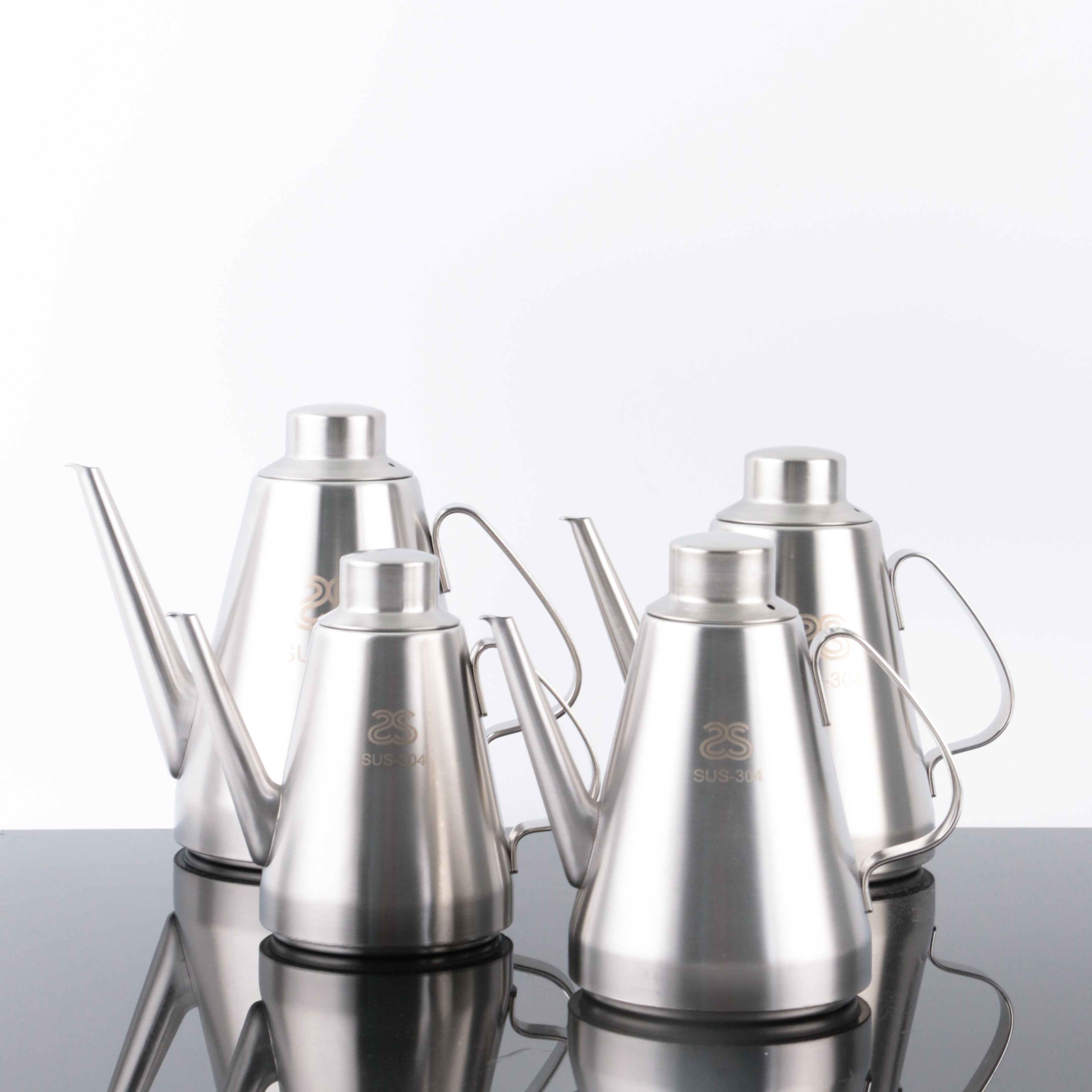 Yuantai OEM/ODM 304 stainless steel tea coffee cafe oil pot kettle teteras de vidrio