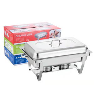 Factory outlet Thickening square buffet stove stainless steel buffet food warmer chafing dish