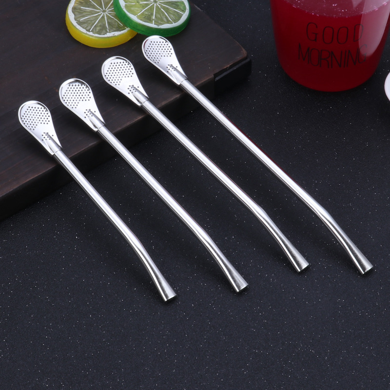 Yuantai hot selling OEM/ODM 304 stainless steel spoon and straw for beverage