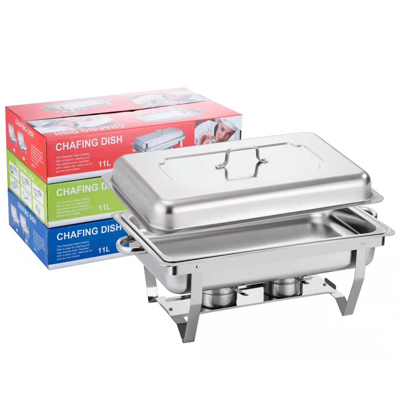 Factory outlet Thickening square buffet stove stainless steel buffet food warmer chafing dish