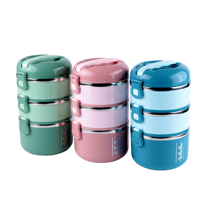 Multi-layer stainless steel with food warm compartment insulation lunch box lunch box food carrier lunch box to prevent leakage