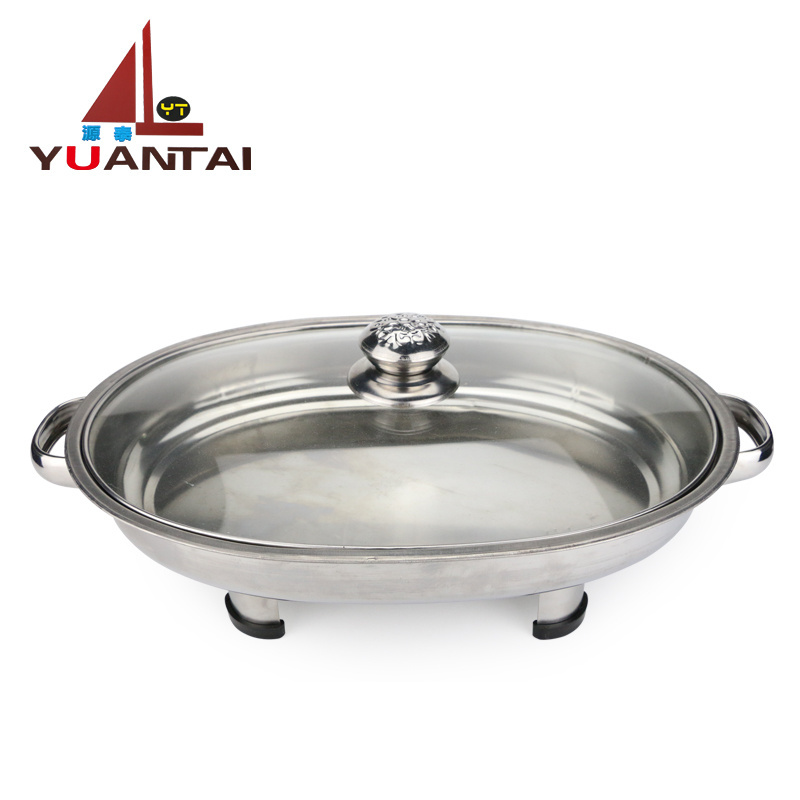 new designed cheap oval shape stainless steel with glass lid wholesale marmite chafing dish