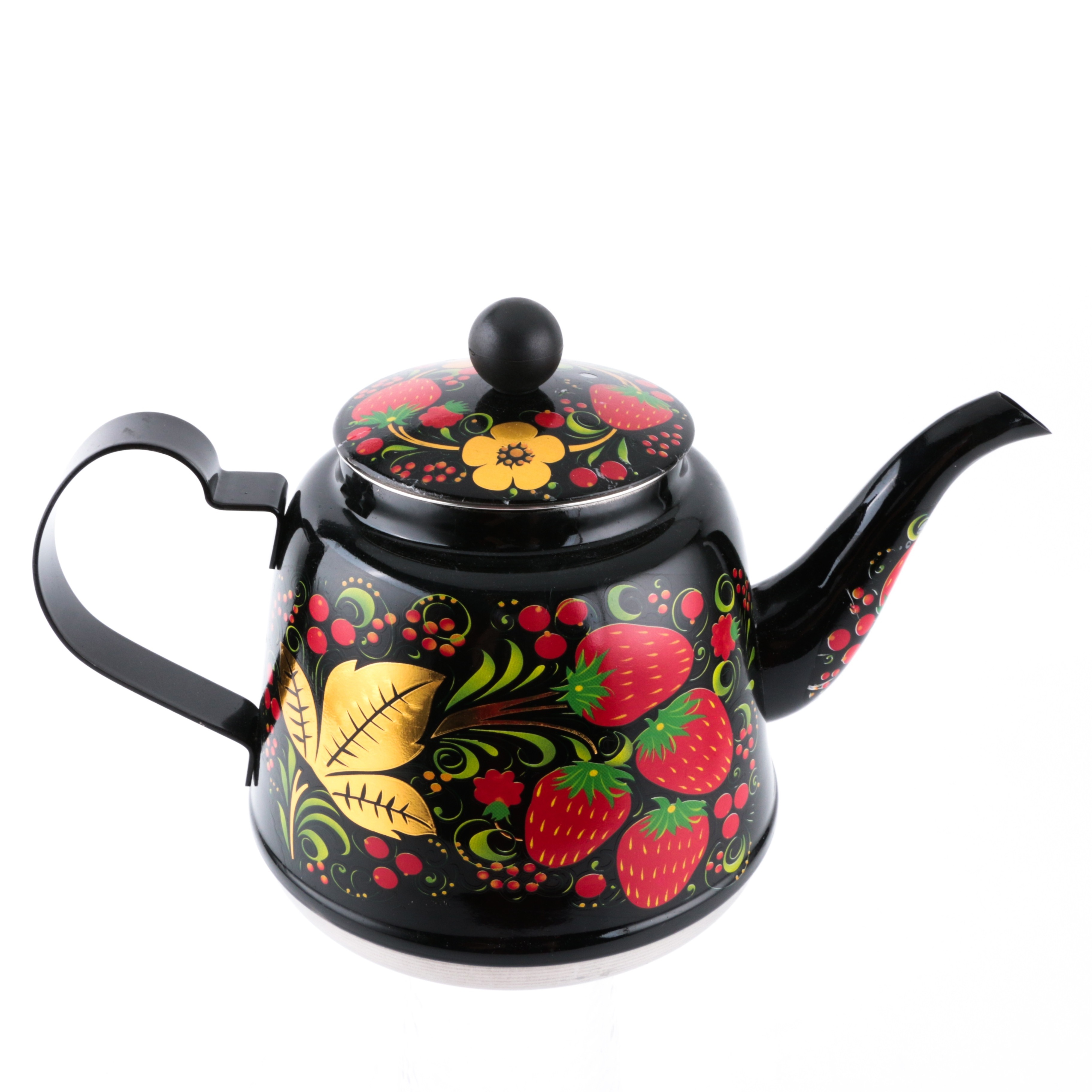 Yuantai top selling OEM/ODM 201 stainless steel strawberry printing gooseneck tea coffee kettle teteras de vidrio