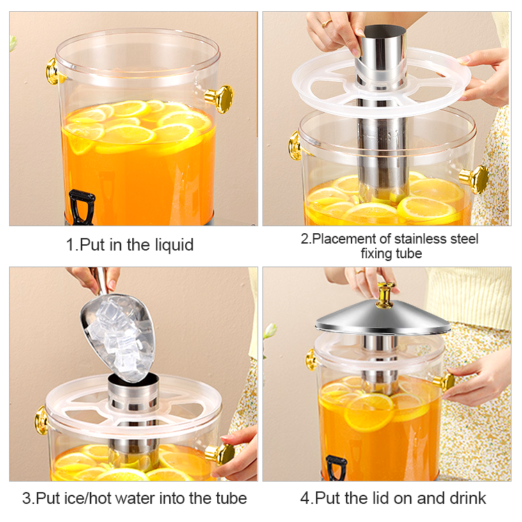 Wholesale Commercial Party Juice Dispenser Cooler Plastic Stainless Steel Insulated Beverage Dispenser