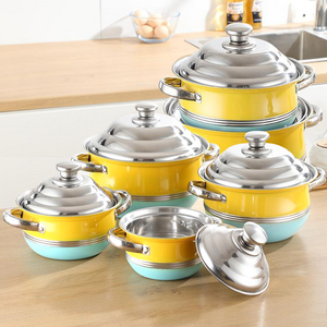 Wholesale 12 Pcs Arabic Style Soup Pot Casserole Set Stainless Steel Cooking Pot Set Cookware Set With Lids