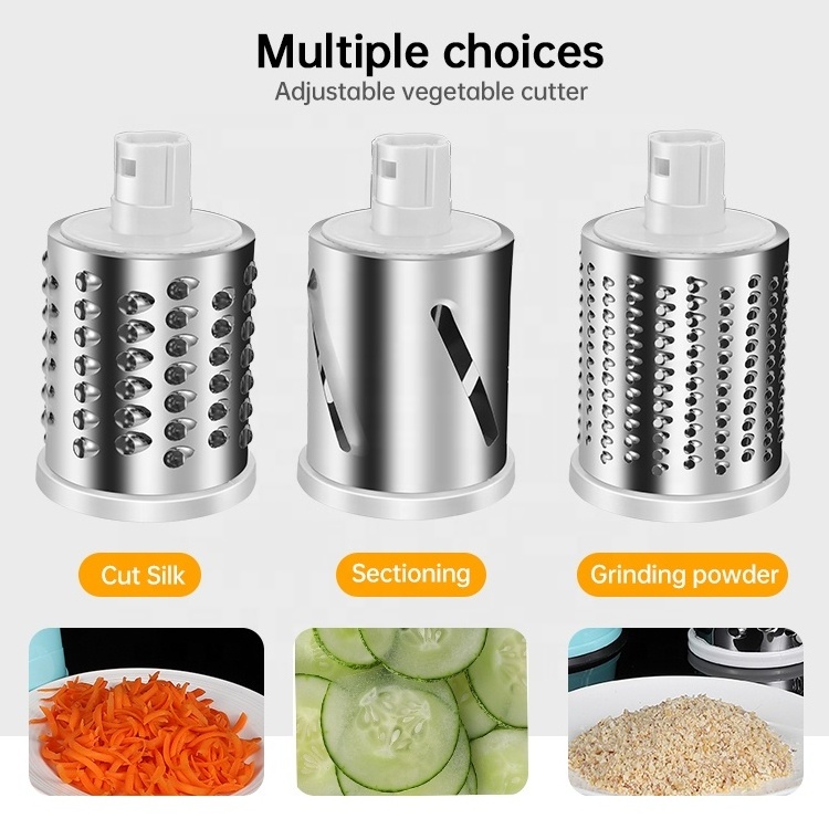 Kitchen Gadgets Multifunctional 3 In 1 Vegetable Mandoline Veggie Chopper Cutter Shredder Grater Slicer