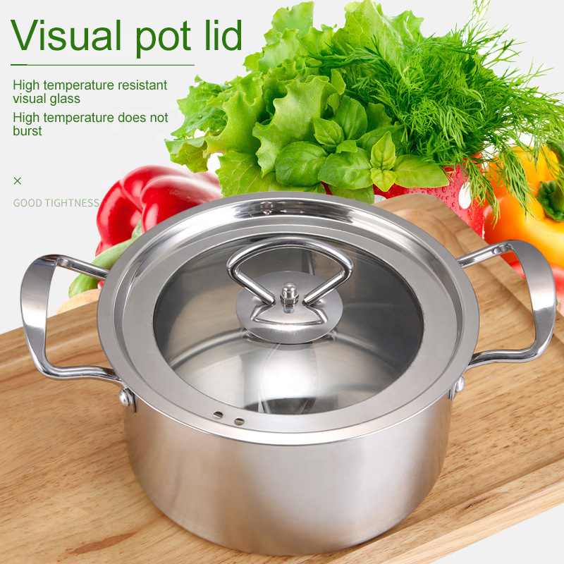 Wholesale Multifunction Kitchen Ware Induction Cookware Stainless Steel Casseroles Hot Pot Cooking Stock Pots