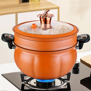 New Design Large Capacity 8l Iron Non Stick Induction Stew Soup Pot Micro Pressure Cooker With Steamers