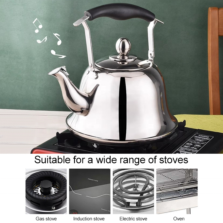 Creative Design Hotel Restaurant Large Capacity 3 Litres Tea Pot Stainless Steel Coffee Water Tea Kettle For Stovetop