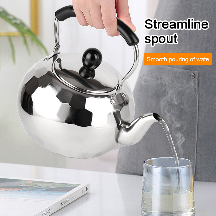 High Quality Turkish Diamond Pattern Teapot Stainless Steel Tea Pot Tea Kettle With Filter