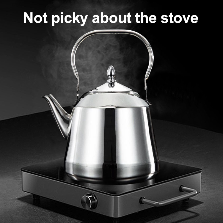 Hot Sale 1.5l 2l Stove Top Gas Induction Water Boiler Kettle 201 Stainless Steel Tea Pots Kettle