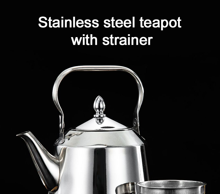 Hot Sale 1.5l 2l Stove Top Gas Induction Water Boiler Kettle 201 Stainless Steel Tea Pots Kettle