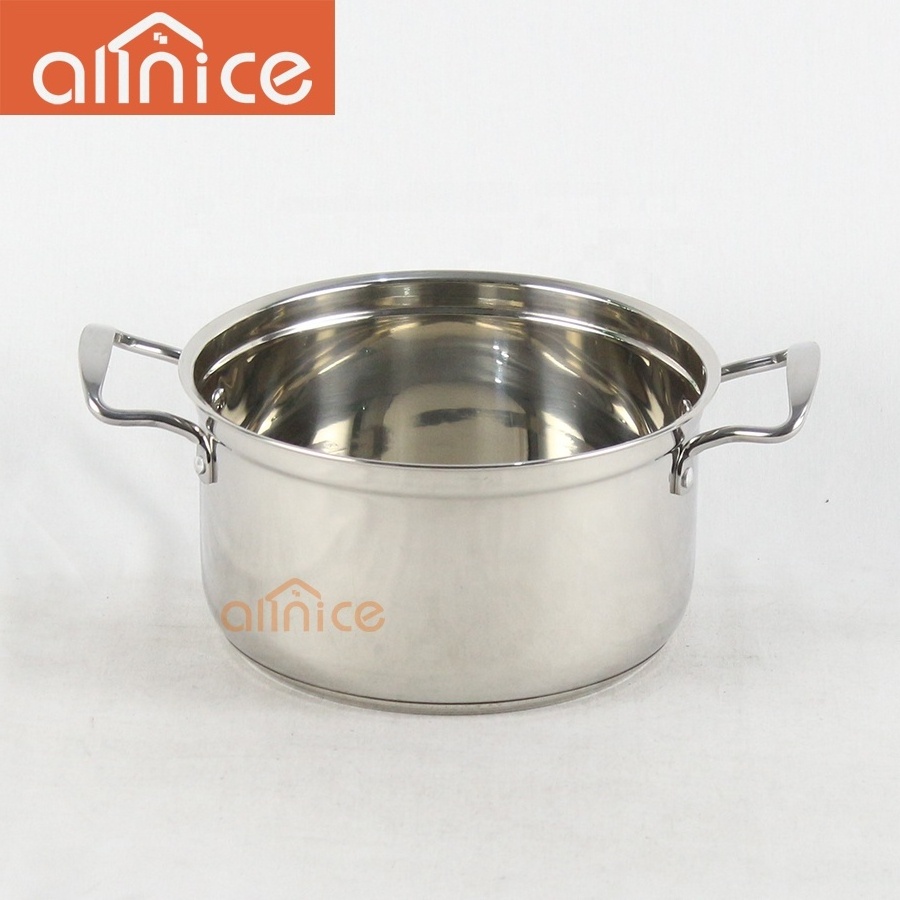 Allnice hot selling double bottom commercial cooking stainless steel soup pot