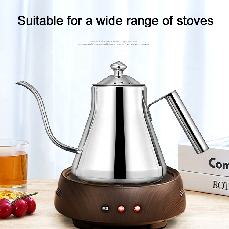 Luxury Drip Kettle Gold Turkish Coffee Kettle Stainless Steel Gooseneck Kettle For Tea Coffee