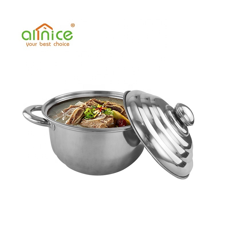 Wholesale cheap stainless steel cookware set kitchen cooking stock pot for African market