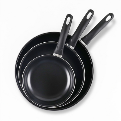 3pcs Non Stick cookware  Frying Cooking  Pan Egg Pans Fry Pan with Long Handle