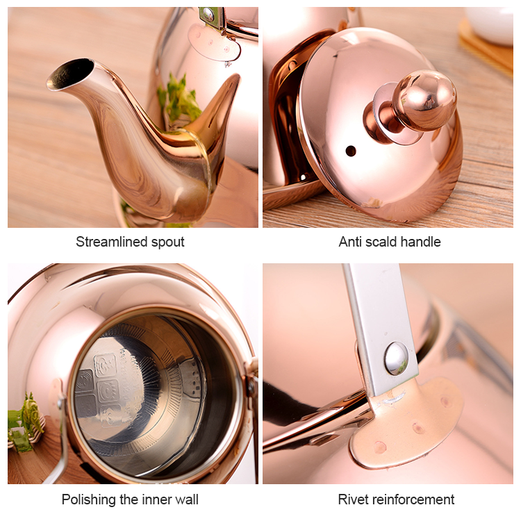 Arabic Induction Stovetop Tea Maker Kettle Teapot Coffee Servers Stainless Steel Tea Kettle With Insufer