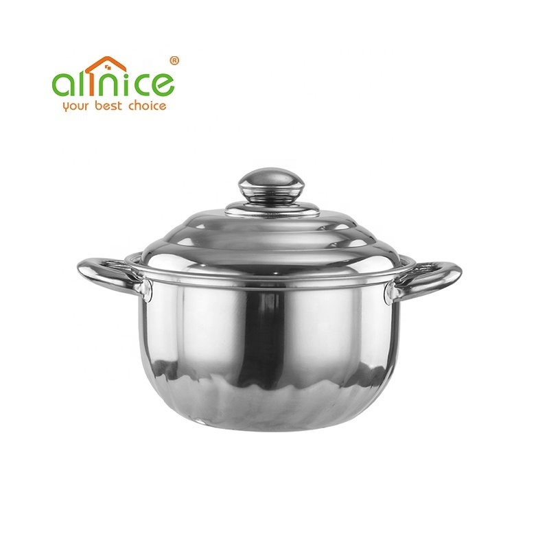 Wholesale cheap stainless steel cookware set kitchen cooking stock pot for African market