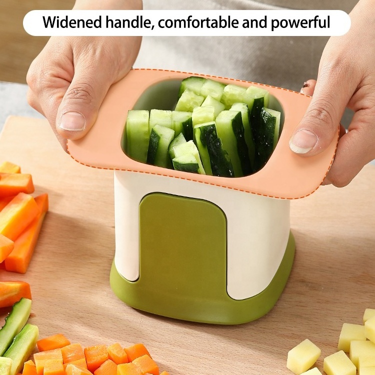 Portable Multifunctional 2 In 1 Manual Carrot Potato Onion Vegetable Cutter Dicer Chopper With Container