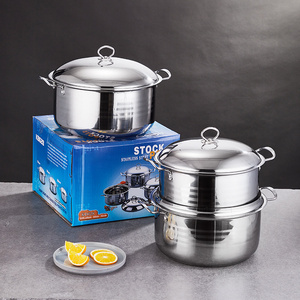 High Quality 6 Pieces Kitchen Cookware Sets Multifunctional Soup Pot Set Stainless Steel Cooking Pot Set