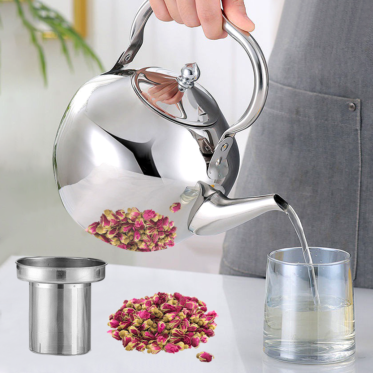 Hot Sale Coffee Tea Kettle Water Boiling Pot Teapot Stainless Steel Water Kettle With Tea Filter