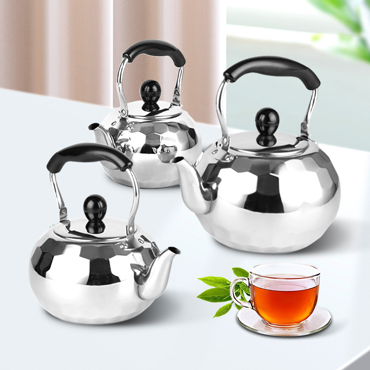 High Quality Turkish Diamond Pattern Teapot Stainless Steel Tea Pot Tea Kettle With Filter