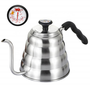 Wholesale 1.2l Pour Over Coffee Water Heater Stainless Steel Gooseneck Coffee Kettle With Thermometer