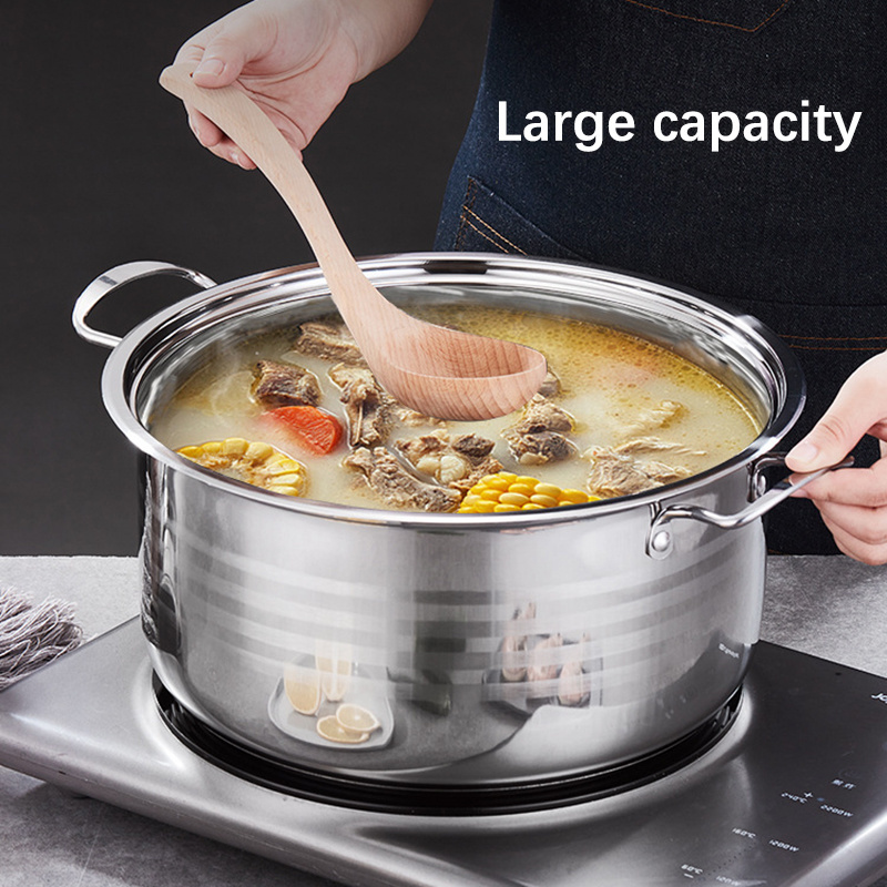 High Quality 6 Pieces Kitchen Cookware Sets Multifunctional Soup Pot Set Stainless Steel Cooking Pot Set