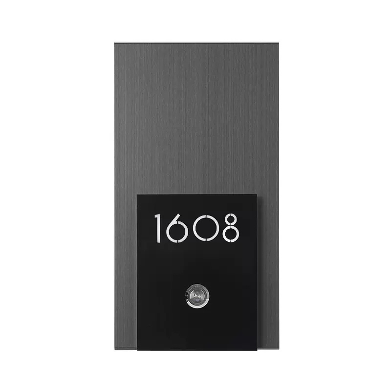 Modern Door Plates hotel door number DND Switch Light Touch Custom Apartment Door sign Plate room number for hotel