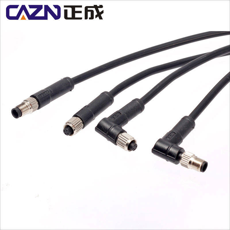 M5 4pin Cable Overmolded Male 4 Pin Connector PVC 4-pin Cordset connector plug