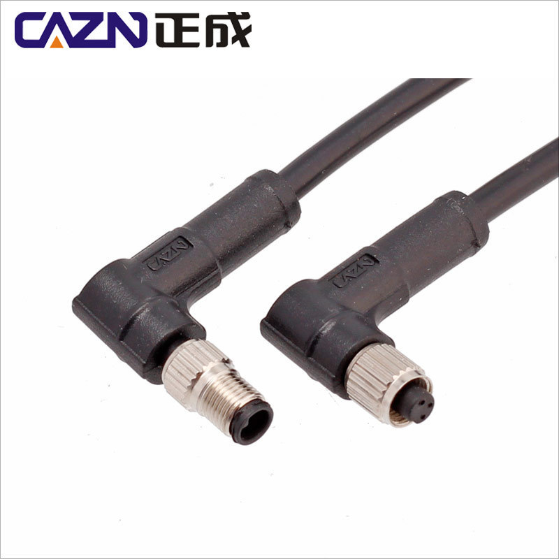 M5 4pin Cable Overmolded Male 4 Pin Connector PVC 4-pin Cordset connector plug