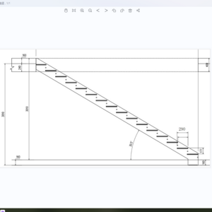 Prima Housing  Floating Stairs Brackets Staircase Solid Wood Tread Modern Design For Home