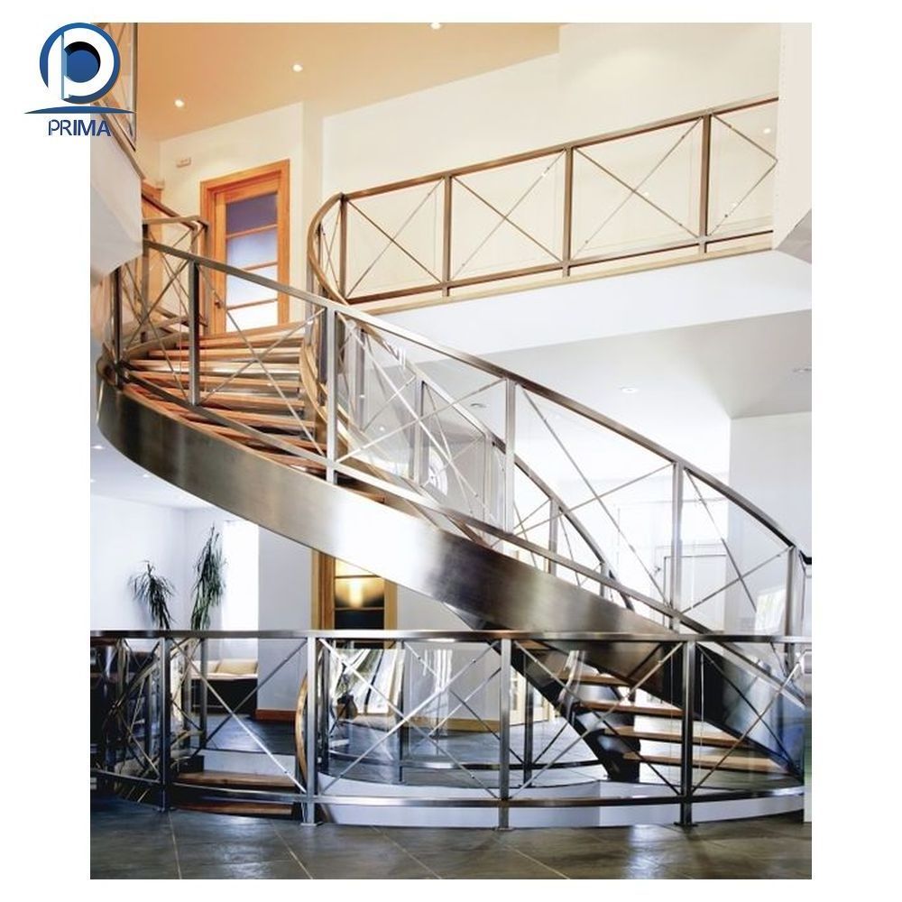 Prima Curved Staircase Kits Modern Glass Curved Staircase Double Curved Staircase