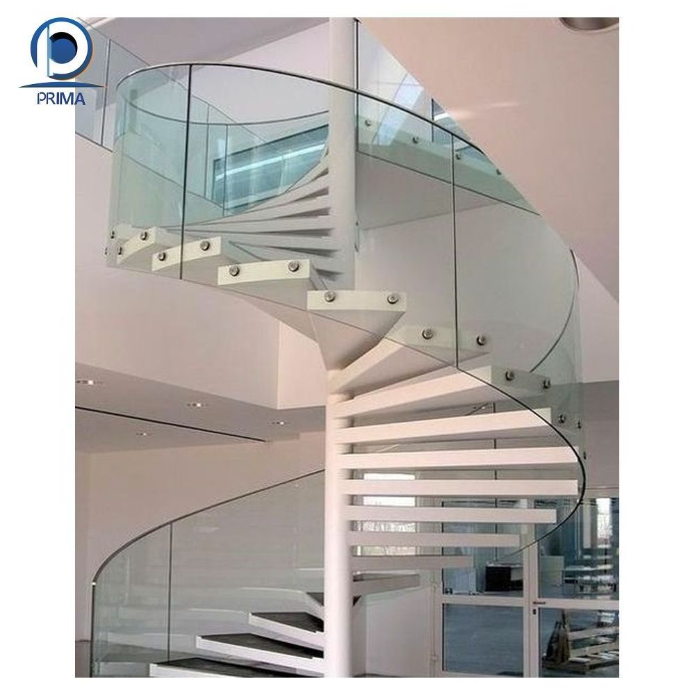 Prima Curved Staircase Kits Modern Glass Curved Staircase Double Curved Staircase