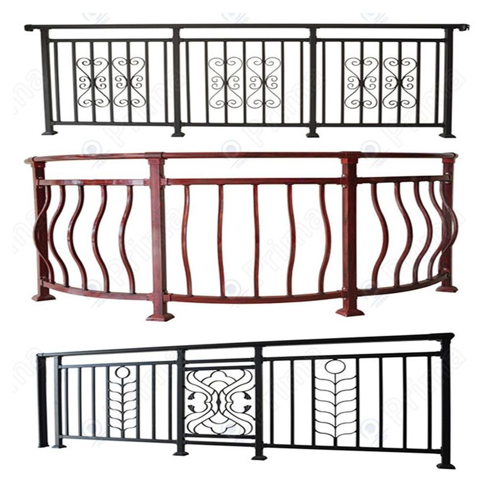 CBDMART Wrought Iron Railing Curved Wrought Iron Balcony Railing Aluminum Railing Kits Wrought Iron For Exterior