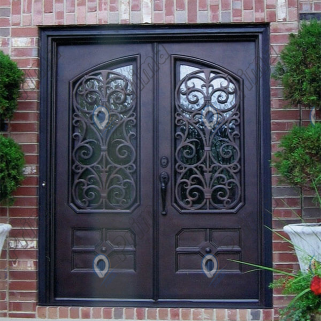 Home iron french doors steel cast iron bbq door iron door for arch