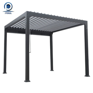 Customized aluminum carport canopy pergola villa courtyard park aluminum alloy electric outdoor louvered canopy