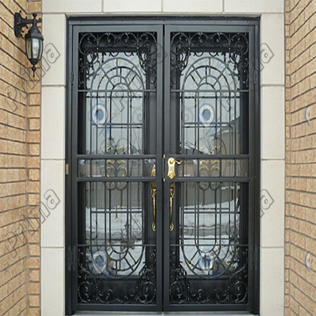 Home iron french doors steel cast iron bbq door iron door for arch