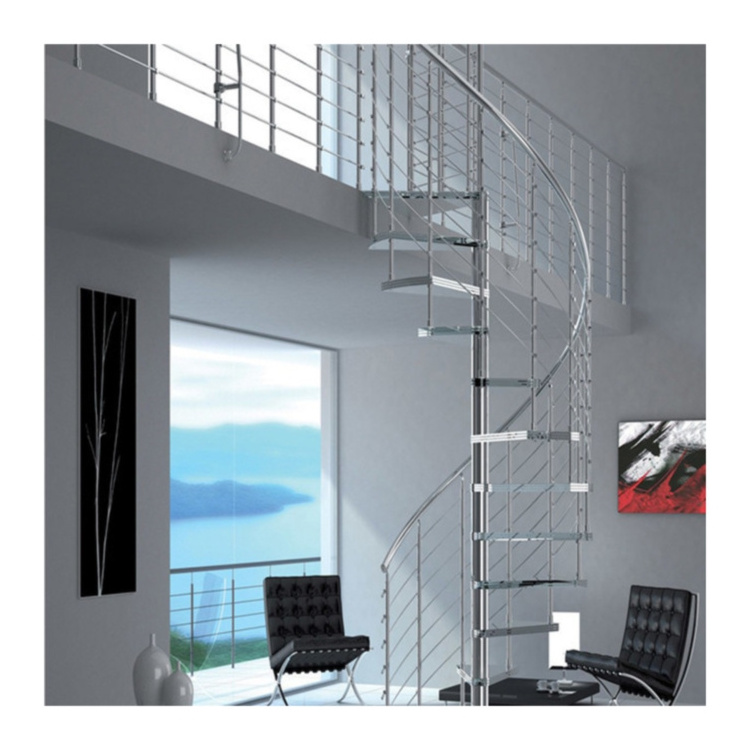 Prima Top Sale Building Core Mild Steel Iron Indoor Stair Used Outdoor Spiral Staircase Design