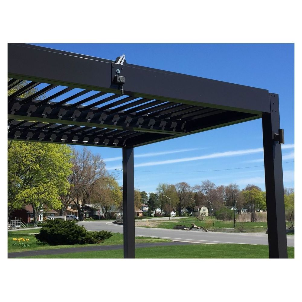 Customized aluminum carport canopy pergola villa courtyard park aluminum alloy electric outdoor louvered canopy