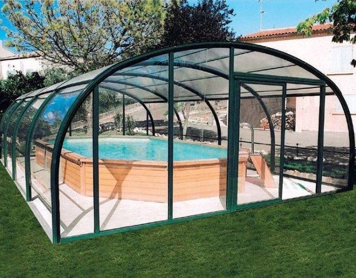 Outdoor transparent free standing dome sunroom for hot tub cover spa dome enclosure