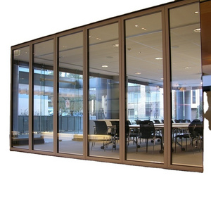 Prima Glass Waterfall Partition Aluminum Office Partition Shelf Movable Wall Tempered Glass Shower Partition Sliding Door